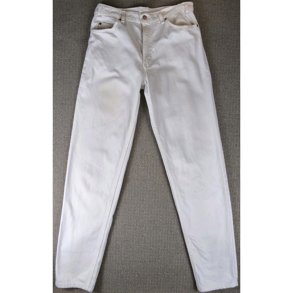 VTG 90s Levi's 550 Orange Tab White Relaxed Tapered Jeans 34x36 (Well Worn Fair)